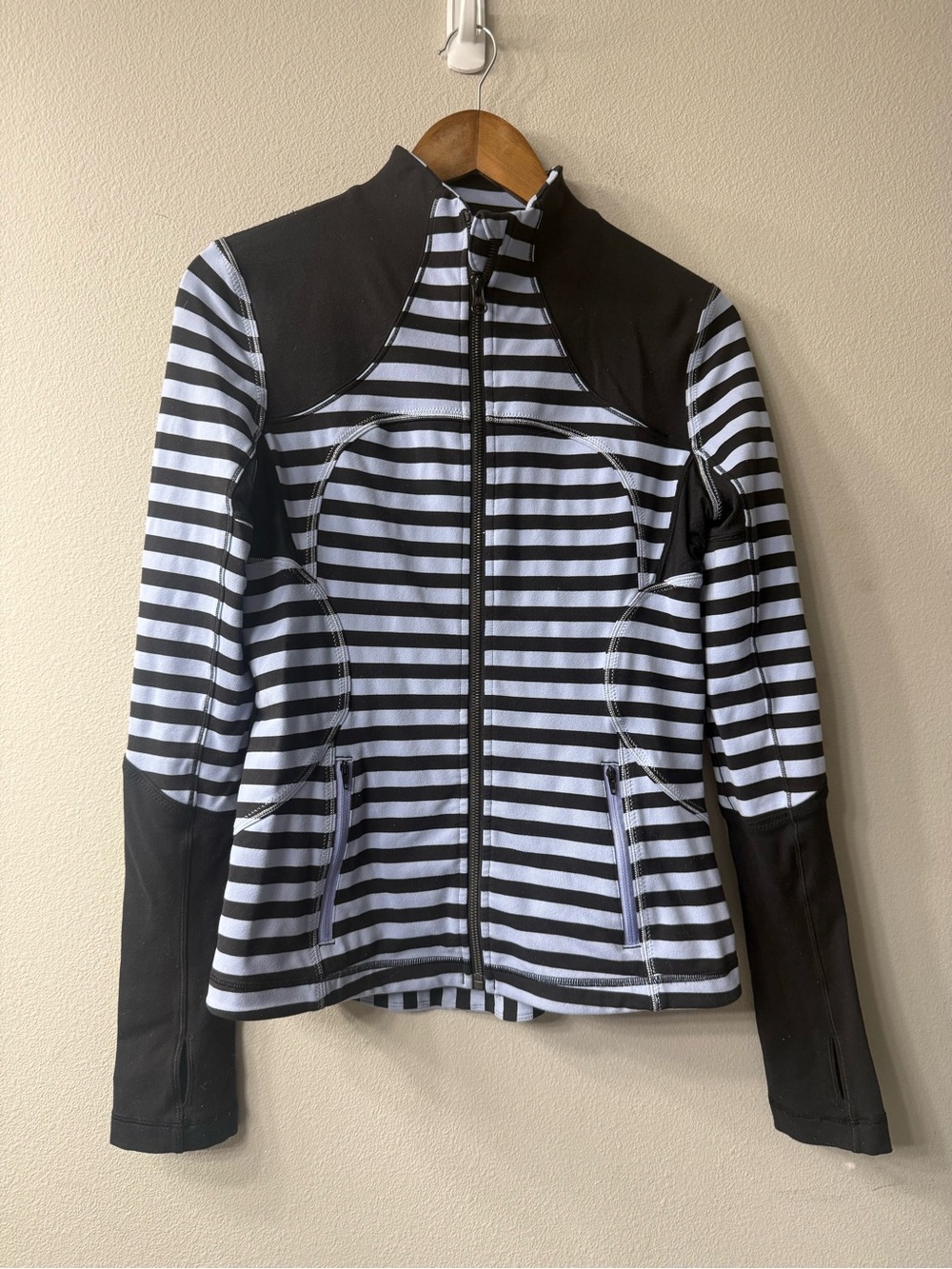 lululemon athletica Black & White Striped Utility Jacket